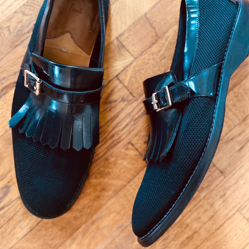Men’s Paul Smith Mesh and Leather Fringe Loafers